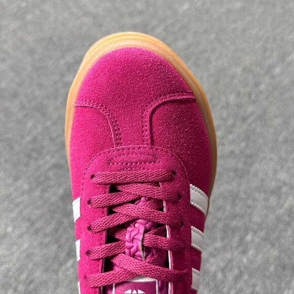 NWT Pink White Adidas Gazelle Bold Women's Platform Shoes - Picture 5 of 6